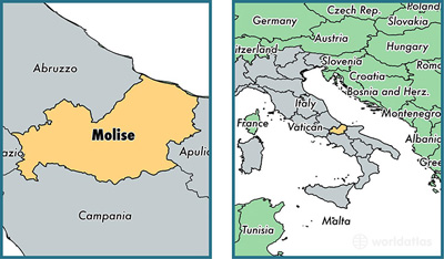 Map of Molise, Italy